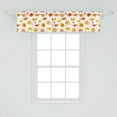 thumbnail image 2 of Ambesonne Autumn Window Valance, Fallen Maple Leaves Pattern, 42" x 12", White and Multicolor, 2 of 3