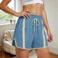 thumbnail image 2 of Uaswgudfs Women's Color Block Athletic Shorts, Elastic Drawstring Loose Fit Casual Shorts for Summer Sports & Daily Wear, 2 of 6