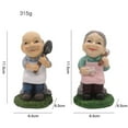 thumbnail image 7 of TISHITA 2 Pieces Elderly Couple Figurines Art Craft Ornament Decorative Miniature Figurine for Cabinet Bedroom Desk Office Home Decor C, 7 of 7