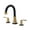 Gold and Black, variant on WOWOW 8 in. Widespread Double Handle Bathroom Faucet with Drain Kit Included in Brushed Nickel