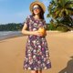 thumbnail image 4 of Balery Skull rock music record Vestidos sueltos de manga corta para mujer, vestidos de verano 2025, vestidos casuales de corte A con vuelo., 4 of 6
