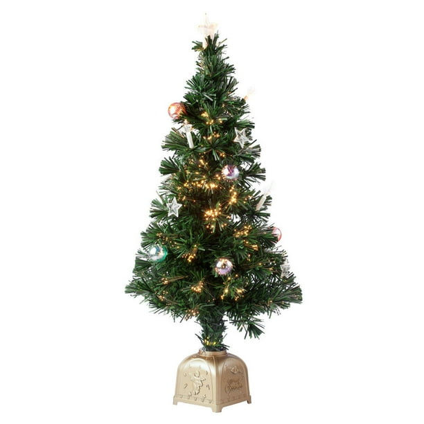 3 Musical Spinning Fiber Optic Tree By Holiday Peaktm Walmart Com Walmart Com