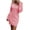 Pink, variant on Herrnalise Women’s Dresses Summer 2024 Fashion Autumn Winter Solid V-Neck Sweater Long Sleeve Knitting Sweater Dress S-XL