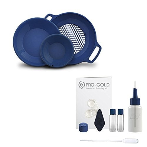 minelab progold gold panning kit 2 gold pans, classifier and more