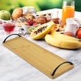 thumbnail image 3 of Bandeja de bambú para servir Perfecl rectangular Soporte para aperitivos dulces negro largo, 3 of 8