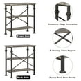 thumbnail image 5 of SESSLIFE 3-Tier Bookshelf, Rustic Industrial Style Bookcase Furniture, Free Standing Storage Shelves for Living Room Bedroom and Kitchen, Grey Oak, Industrial Bookshelf for Small Space, 5 of 10