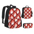 thumbnail image 2 of Naloa Fire Symbols Print Large Capacity Backpack Lunch Bag Pencil Case Combination 3 Piece Set for Student, 2 of 8