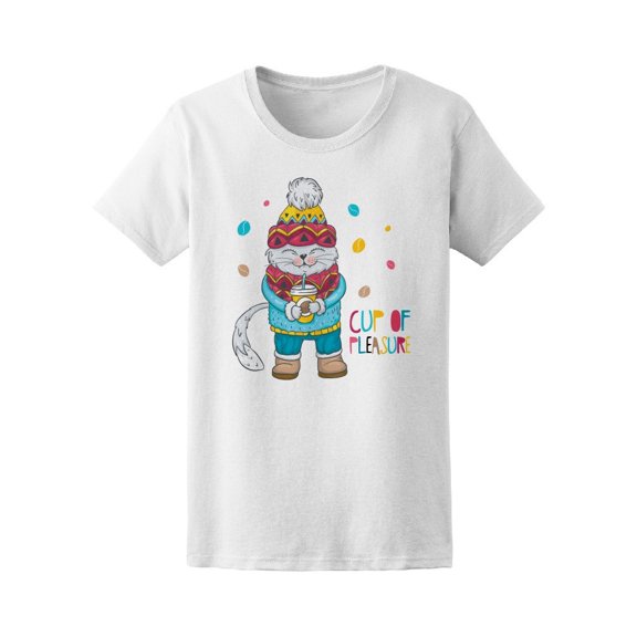 Cup Of Pleasure Kitty Cat Tee Women's -Image by Shutterstock