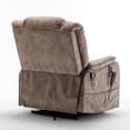 thumbnail image 5 of Oversized Power Lift Recliner Chair with 25" Extra-wide Seat for Big Elderly Adults, 180 Degree Lay Flat Electric Lounge Sofa Chair with Side Pocket for Living Room, Bearing 400LBS, Brown Velvet, 5 of 7