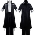 thumbnail image 5 of Disfraz de Cosplay de Dabi de Anime My Hero Academia, abrigo negro, camisa y pantalones, conjunto completo, uniforme, traje de carnaval, fiesta de Halloween para hombres adultos, 5 of 5