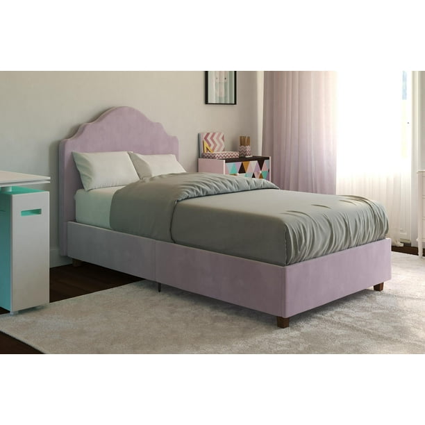 Dorel Home Savannah Upholstered Bed, Twin Size Lilac