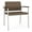 Castillo Quarry, variant on Avon Reception Waiting Oversize Chair UPH Seat Back / Silver Steel / Brown