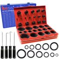 thumbnail image 1 of KEZE 826 piezas Kit de juntas tóricas universales SAE y métricas Estándar 32 tamaños métricos y en pulgadas Surtido de juntas tóricas en 2 cajas con 4 piezas de selección y gancho para reparación de s, 1 of 8