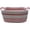 white/pink, variant on Large laundry basket woven from rope with handles storage blankets for living rome big decorative quilted baskets for clothes toys pillows hamper 22"x14.6"x12" white/brown