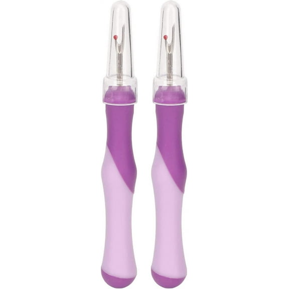 2PCS Seam Ripper, Purple Ergonomic Grip Stitch Unpicker, Sewing Thread Remover