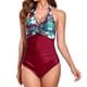 thumbnail image 1 of Traje de baño de una pieza Traje de baño de mujer con tiras cruzadas en la parte delantera Traje de baño con estampado floral Traje de baño de bikini sexy Zhivalor BST3000925-5, 1 of 6