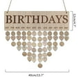 thumbnail image 6 of Family Birthday Calendar with Tags Wooden DIY Wall Hanging Board Birthday Reminder Calendar Plaque Gifts for Mom, 6 of 8