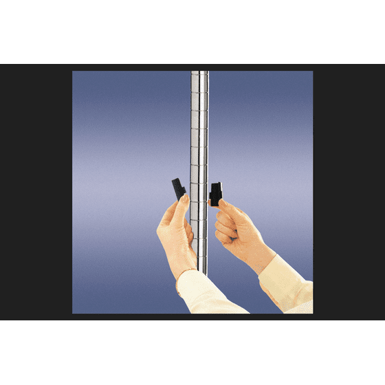 InterMetro Black Plastic Replacement Shelf Sleeves