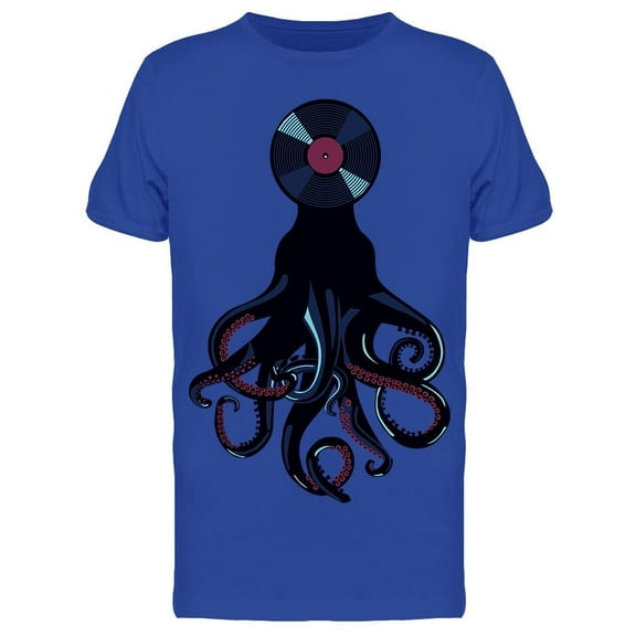 Tentacles With Vinyl Disc T-Shirt Men -Image by Shutterstock, Male Medium