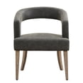 thumbnail image 5 of Hassch PL Upholstered Barrel Chair with Hollow Round Back and Wooden Legs, Comfy Accent Chair for Reading, Bedroom & Dining Room, Gray, 5 of 7
