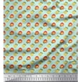 thumbnail image 1 of Soimoi Green Cotton Poplin Fabric Fruits Print Fabric by Yard 42 Inch Wide, 1 of 3