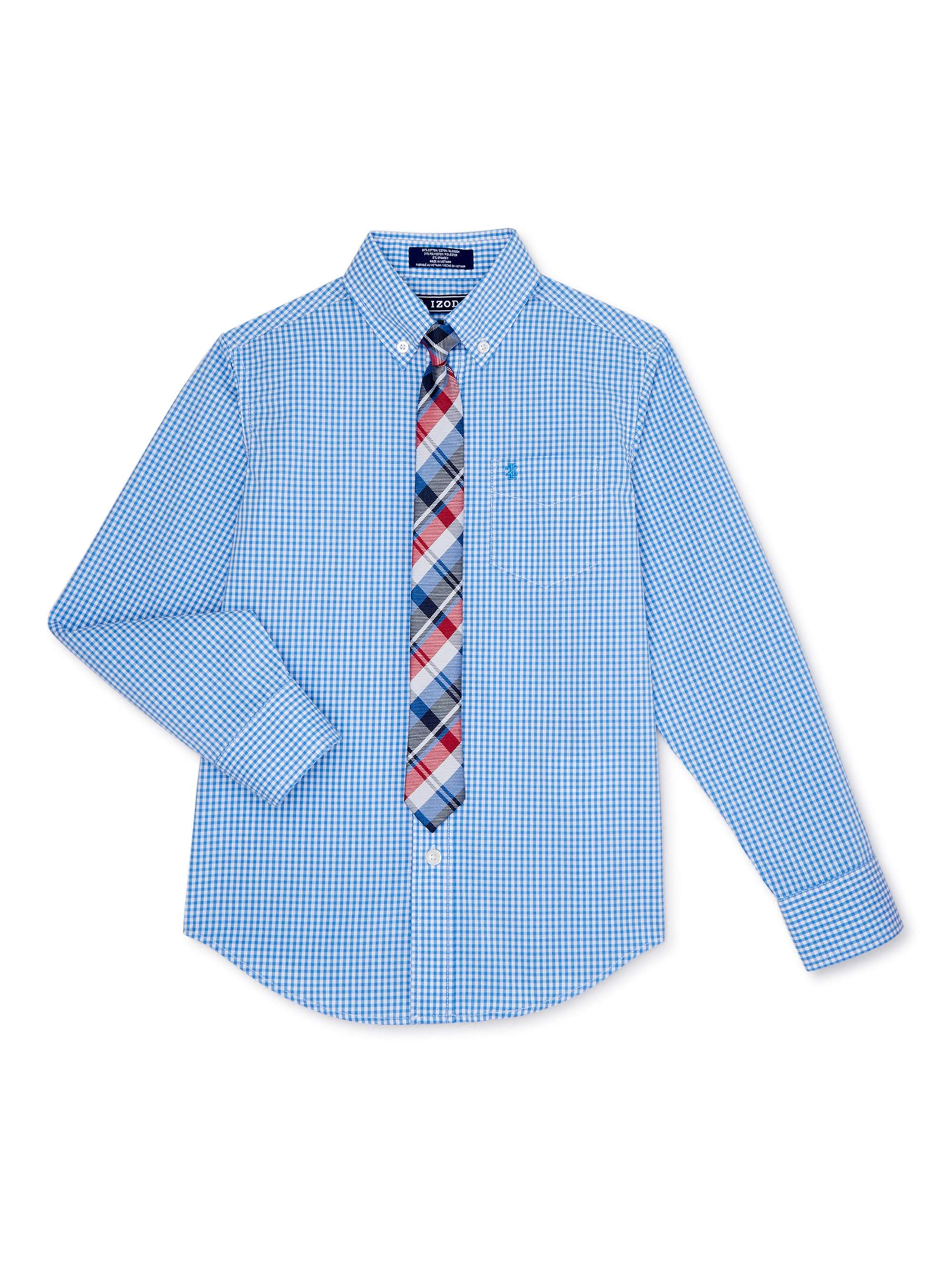 gingham shirt tie