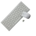 thumbnail image 1 of Inteprter Teclado y ratón silencioso óptico inalámbrico de 2,4 GHz Seta Mini Multimedia juego de ratón de teclado de tamaño completo para Notebook Computadoras y accesorios blanco, 1 of 1