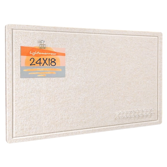 Tablón de anuncios Lightomorrow de fieltro, 60 x 45 cm, con 20 alfileres, avena