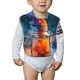 thumbnail image 6 of Hirioo Modern Art Red And Blue Colors for Baby Waterproof Pocket Bib Adjustable Closed for Babies Toddlers with Large Pocket 6-24Months, 6 of 8