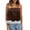 QU79_Brown, variant on Womens Satin Tube Tops Silky Lace Hem Strapless Bandeau Top Summer Casual Loose Fit Shirts Black L