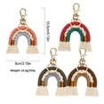 thumbnail image 2 of Weaving Keychains Handmade Hanging Decor Unique Key Ring Keyholder Ornaments Craft Adornment Colorful Handicraft Bag Pendant Charm Colorful/Grey, 2 of 7