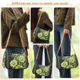 thumbnail image 4 of FORMRS Womens Shoulder Bag with Chain Strap Clutch Purse Cute Tote Handbag, Green Flowers, 4 of 7