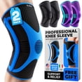 thumbnail image 1 of Rodillera DR. BRACE ELITE con estabilizador de tamaño (paquete de 2). Rodillera para mujeres y hombres, ideal para entrenamiento, deportes y uso diario. Manga de compresión para máxima sujeción del do, 1 of 5