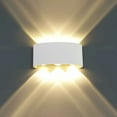 thumbnail image 1 of Lámpara de pared LED de aluminio de 6 W para interiores, foco moderno de alta y baja intensidad (blanco cálido) - Blanco, 1 of 5