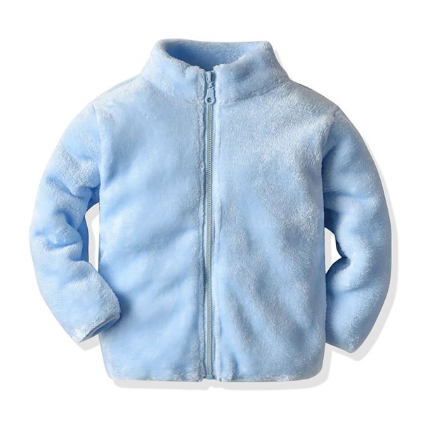 Invierno otoño bebé niños niñas abrigo chaqueta de lana moda Color sólido niños Tops traje de manga larga zhangmengya unisex