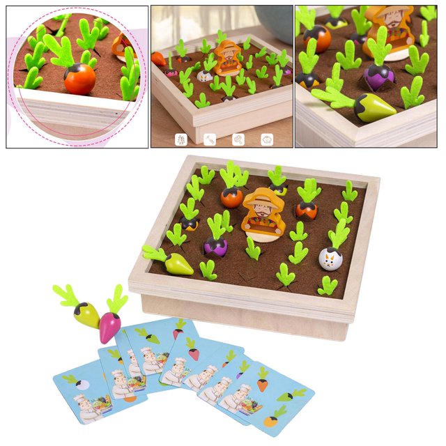 Juguetes de granja de rábano de tarjetas de entrenamiento educativos juegos de niños niñas, puede desarrollar , Hugo Juego Memory Radish Farm