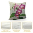 thumbnail image 4 of GOSMITH  Dendrobium Throw Pillow Orchid Tropical Flowers Floral Elegant Pink Green White Square Cushion Cover Standard Pillowcase for Home Decorative Bedroom/Living Room/Car, 4 of 5