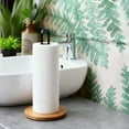 thumbnail image 3 of jQMUHLC Wooden Paper Towel Holder Countertop Kitchen Towel Holder Free Standing with Non-Slip Base,Minimalist Modern Style for Bathroom,Kitchen, Living Room,Office, 3 of 7