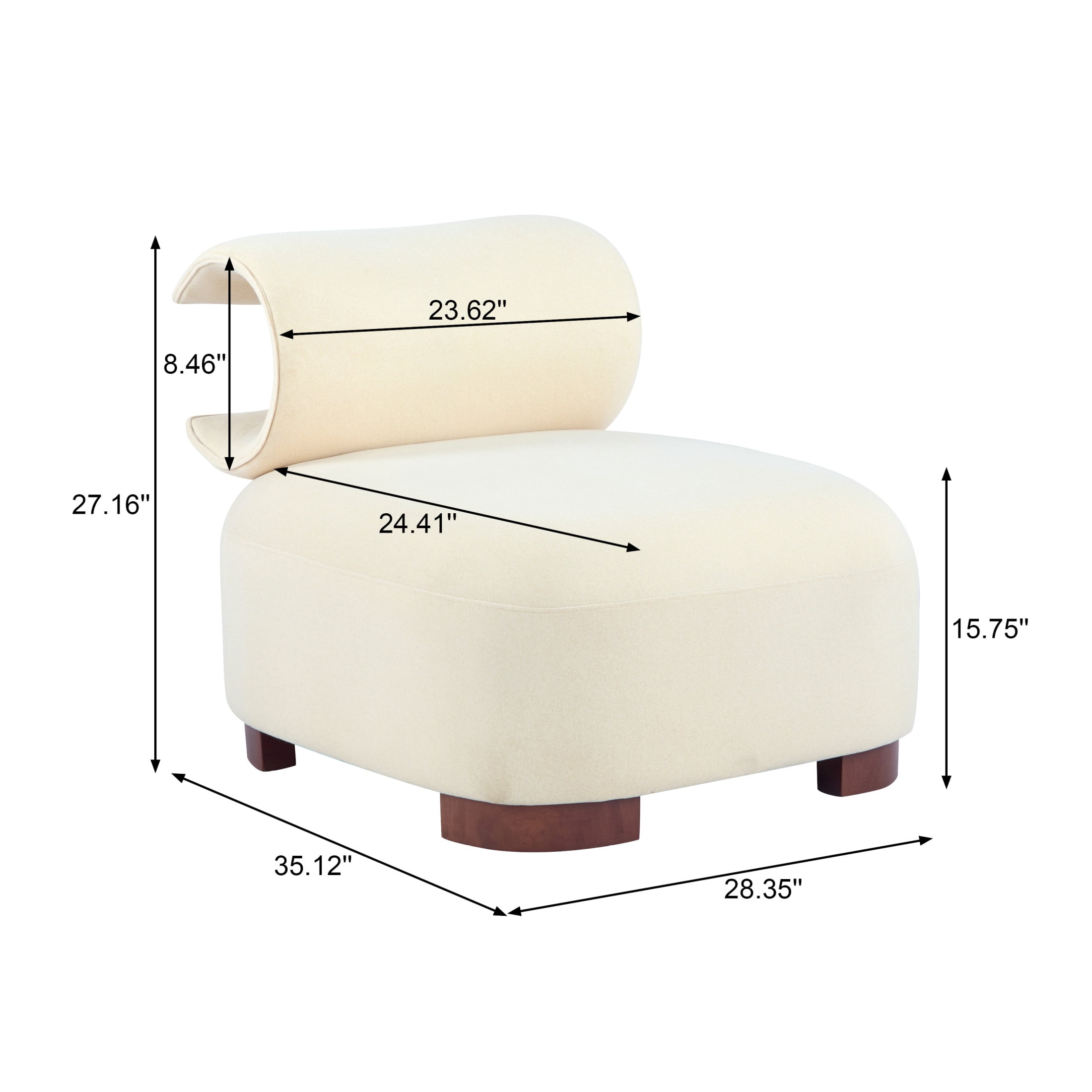 Christopher Knight Home 28" Modern Upholstered Accent Chair for Living Room, Pet-Friendly, Beige