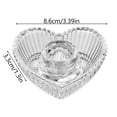 thumbnail image 3 of Crystal Clear Glass Candlestick Holder, Compact 8.6 Cm Square Base, Elegant Table Centerpiece For Living Room Dining Room Or Patio, Supports Wax Or LED Pillar Candles, Decorative Accent, 3 of 8