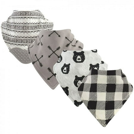 UPC: 0660168930023 | Yoga Sprout Baby Boy Cotton Bandana Bibs 4pk  Bear Hugs  One Size