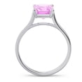 thumbnail image 4 of 2.50 Carat New Design Emerald Cut Pink Sapphire Gemstone Solitaire Anniversary Ring for Ladies Solid 18K White Gold Size 5 by Diamond-Capitals, 4 of 8