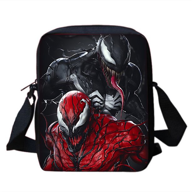 Bolso de hombro con estampado de Venoms para niños y niñas, bolsa de mensajero informal para hombres y mujeres, bolsa para teléfono, bolsa de compras