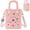 Blowing Pink, variant on Mini Beach Tote Bag, Cute Summer Tote Bag for Women & Little Girls, Casual Handbag with 30 Charms & Adjustable Shoulder Strap