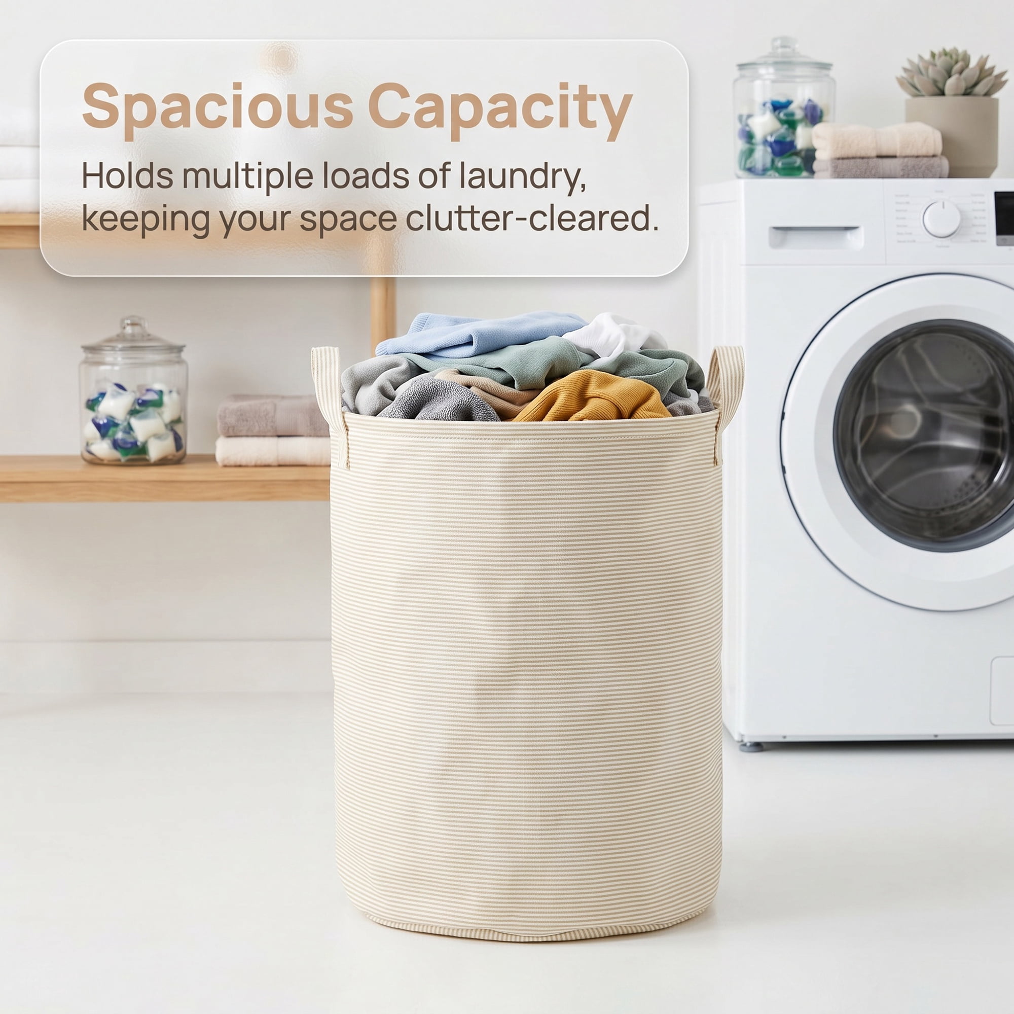 Unique Bargains Collapsible Non-Woven Fabric Hamper with Handles Yellow 11.8" x 15.7"