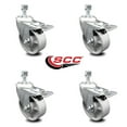 thumbnail image 2 of Semi Steel Swvl TS Caster w/RB Set 4 w/4" Wheel&1/2" Stem-4 Swvl w/TTL BRK, 2 of 2