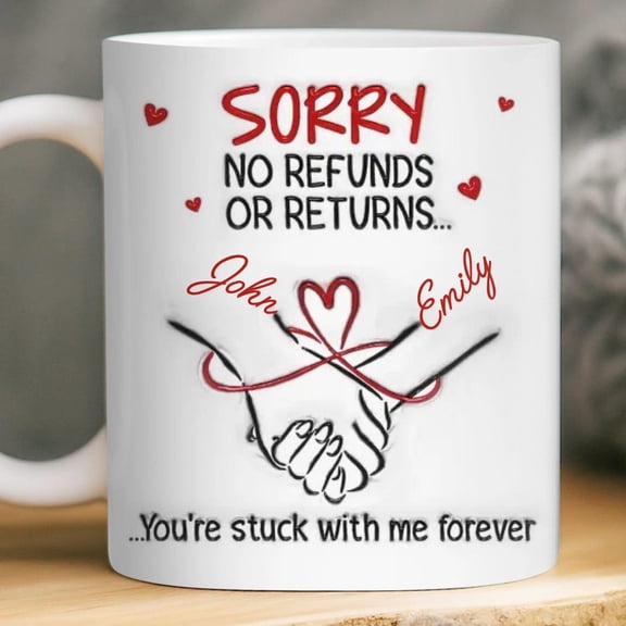 Custom Couple Coffee Mug, Funny Marriage Anniversary Gift, Playful Love Quote Cup