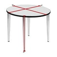 thumbnail image 4 of Regency Kahlo 48 in. Round Breakroom Table- Neo Walnut Top, Chrome Tapered Legs, 4 of 6