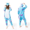 thumbnail image 2 of Pijama de franela suave y cálido para niños y niñas, ropa de dormir de monstruo Sulley, con capucha, viñetas de animales xuanjing unisex, 2 of 2