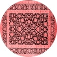 thumbnail image 1 of Ahgly Company Indoor Round Oriental Red Industrial Area Rugs, 7' Round, 1 of 4